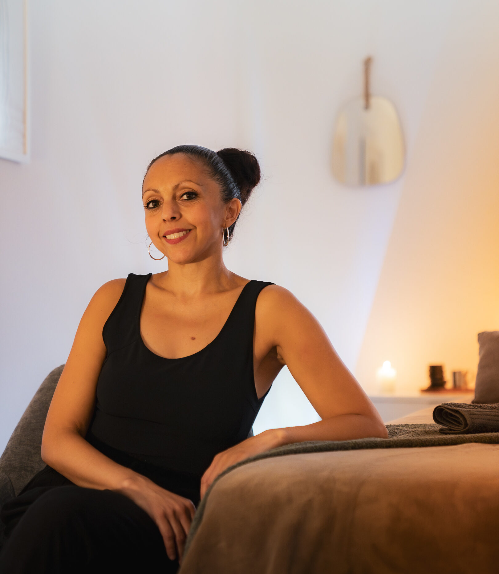 Rachel Pache, thérapeute en massage agréée ASCA dans son cabinet OrduTemps à Genève